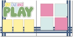 Get Out and Play - Printed Premade Scrapbook (2) Page 12x12 Layout