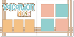 Vacation 2026 - Printed Premade Scrapbook (2) Page 12x12 Layout