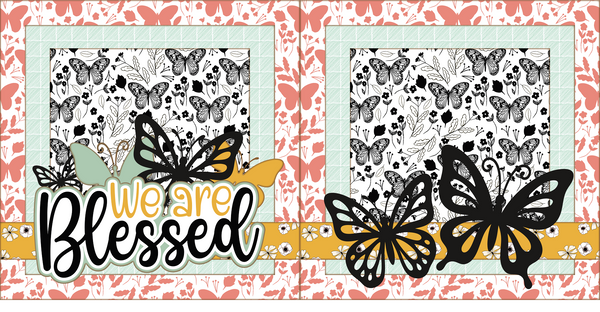 We are Blessed - Printed Premade Scrapbook (2) Page 12x12 Layout
