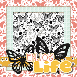 Enjoy Life - Printed Premade Scrapbook Page 12x12 Layout