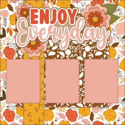 Enjoy Everyday - Printed Premade Scrapbook Page 12x12 Layout