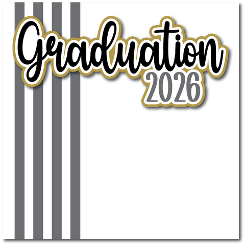 Graduation 2026 - Printed Premade Scrapbook Page 12x12 Layout