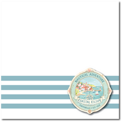 Coastal Escape - Portobello - Printed Premade Scrapbook Page 12x12 Layout