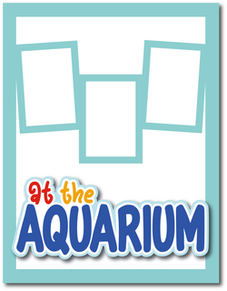 At the Aquarium - Printed Premade Scrapbook Page 8.5 x 11 Layout