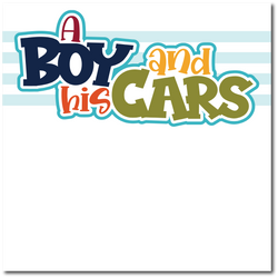 A Boy and His Cars - Printed Premade Scrapbook Page 12x12 Layout