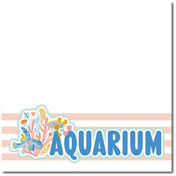 Aquarium - Printed Premade Scrapbook Page 12x12 Layout