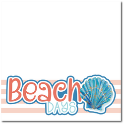 Beach Days - Printed Premade Scrapbook Page 12x12 Layout
