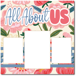 All About Us - Printed Premade Scrapbook Page 12x12 Layout