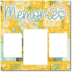 Make Memories Every Day - Printed Premade Scrapbook Page 12x12 Layout