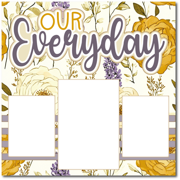 Our Everyday - Printed Premade Scrapbook Page 12x12 Layout