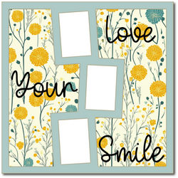 Love Your Smile - Printed Premade Scrapbook Page 12x12 Layout