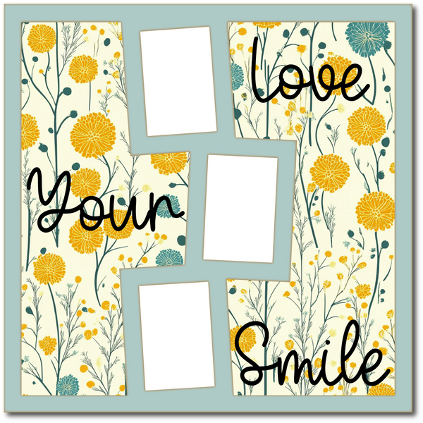 Love Your Smile - Printed Premade Scrapbook Page 12x12 Layout