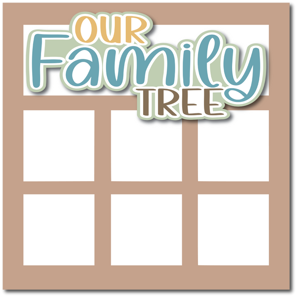 Our Family Tree - Printed Premade Scrapbook Page 12x12 Layout