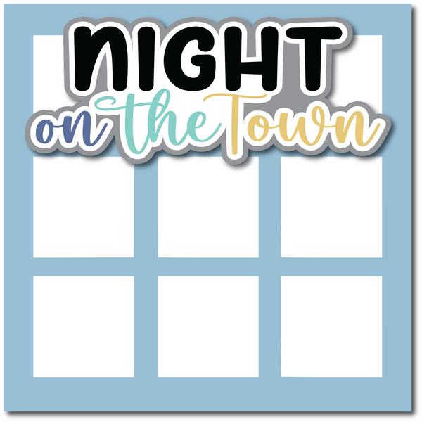 Night Out on the Town - Printed Premade Scrapbook Page 12x12 Layout
