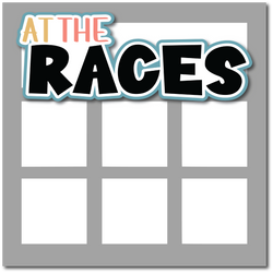 At the Races - Printed Premade Scrapbook Page 12x12 Layout