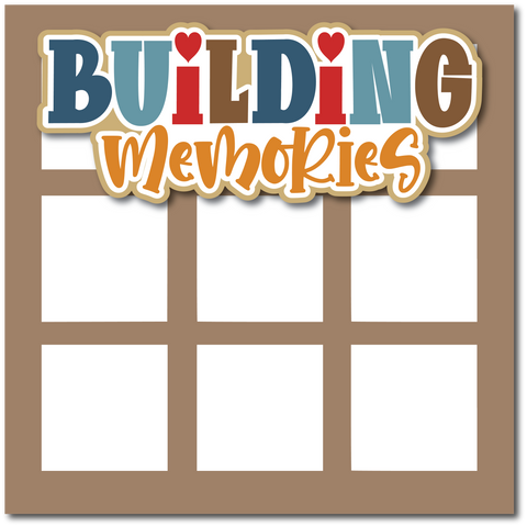 Building Memories - Printed Premade Scrapbook Page 12x12 Layout