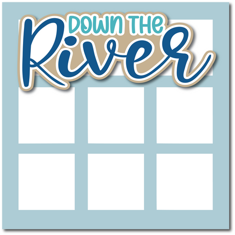Down the River - Printed Premade Scrapbook Page 12x12 Layout