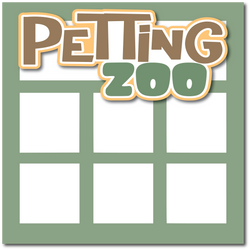 Petting Zoo - Printed Premade Scrapbook Page 12x12 Layout