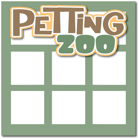 Petting Zoo - Printed Premade Scrapbook Page 12x12 Layout