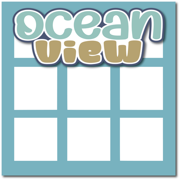 Ocean View - Printed Premade Scrapbook Page 12x12 Layout