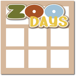 Zoo Days - Printed Premade Scrapbook Page 12x12 Layout