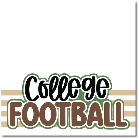 College Football - Printed Premade Scrapbook Page 12x12 Layout