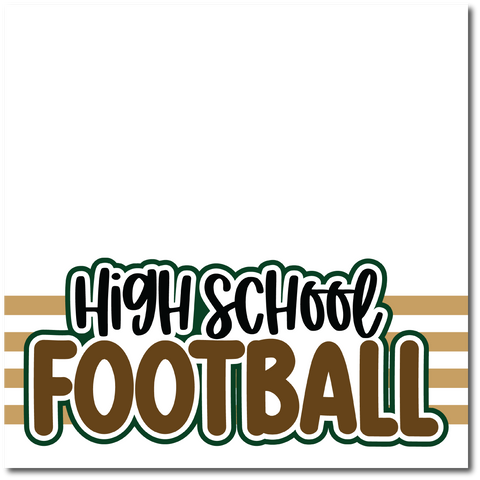 High School Football - Printed Premade Scrapbook Page 12x12 Layout