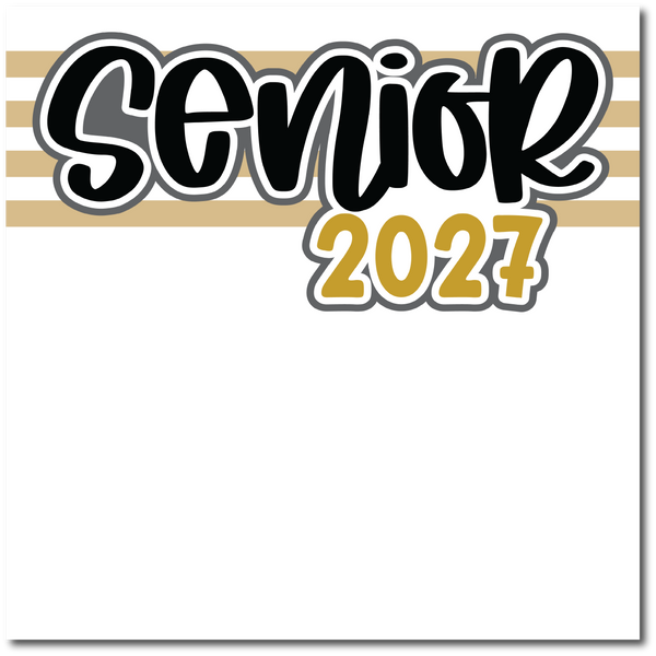 Senior 2027 - Printed Premade Scrapbook Page 12x12 Layout