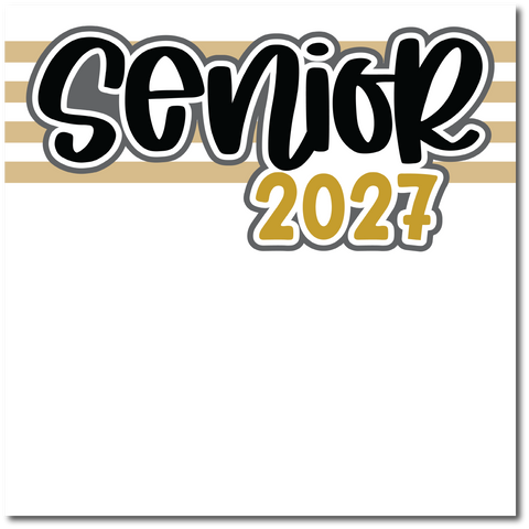 Senior 2027 - Printed Premade Scrapbook Page 12x12 Layout