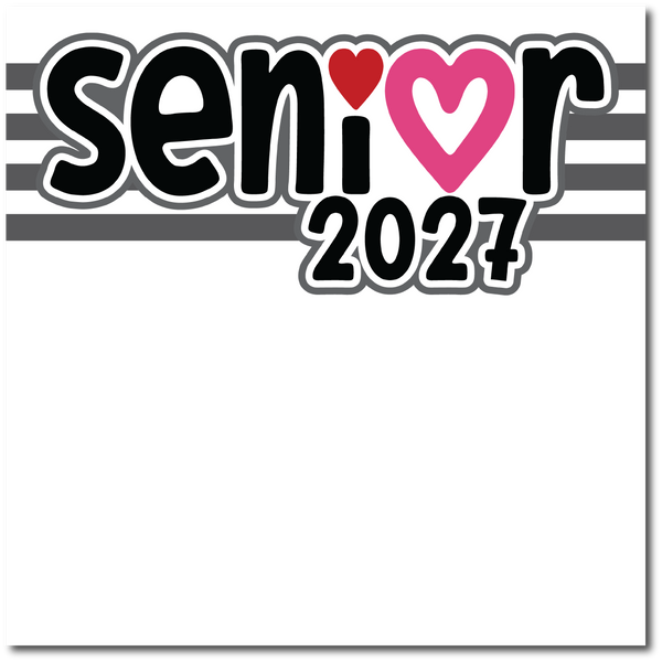 Senior 2027 - Printed Premade Scrapbook Page 12x12 Layout