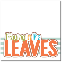 Playing in the Leaves - Printed Premade Scrapbook Page 12x12 Layout