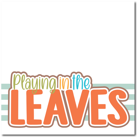 Playing in the Leaves - Printed Premade Scrapbook Page 12x12 Layout