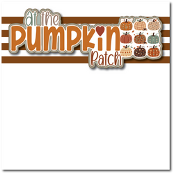 At the Pumpkin Patch - Printed Premade Scrapbook Page 12x12 Layout