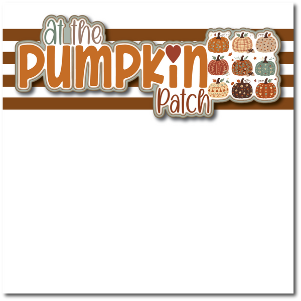 At the Pumpkin Patch - Printed Premade Scrapbook Page 12x12 Layout
