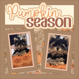 Pumpkin Season - Printed Premade Scrapbook Page 12x12 Layout
