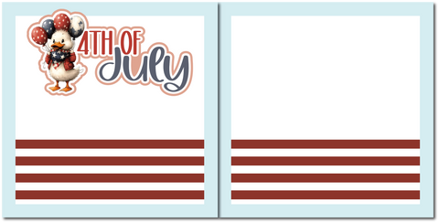 4th of July - Ducks - Scrapbook Double Page Kit