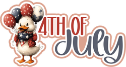 4th of July - Scrapbook Page Title Sticker