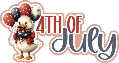 4th of July - Scrapbook Page Title Sticker