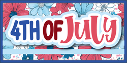 4th of July - Scrapbook Page Title Die Cut