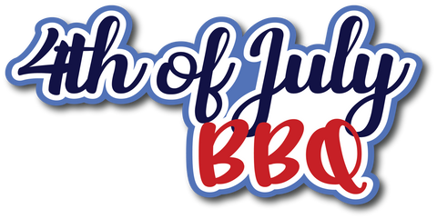4th of July BBQ - Scrapbook Page Title Sticker