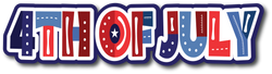 4th of July - Scrapbook Page Title Sticker
