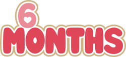 6 Months - Digital Cut File - SVG - INSTANT DOWNLOAD