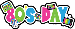 80's Day - Scrapbook Page Title Die Cut