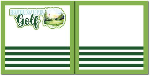 Beautiful Day to Play Golf - Scrapbook Double Page Kit