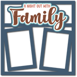 A Night Out with Family - 2 Frames - Scrapbook Page Layered Overlay Kit