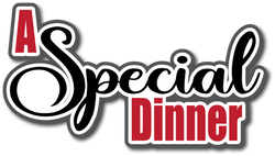 A Special Dinner - Scrapbook Page Title Die Cut