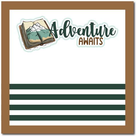 Adventure Awaits - Scrapbook Single Page Kit