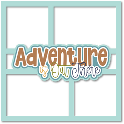 Adventure is Out There - 4 Frames - Scrapbook Page Layered Overlay Kit