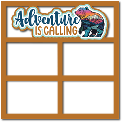 Adventure is Calling - 4 Frames - Scrapbook Page Layered Overlay Kit
