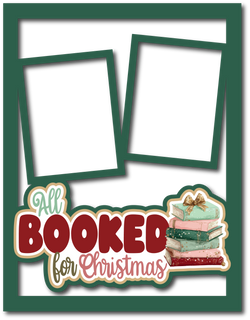 All Booked For Christmas - Scrapbook Page Layered Overlay Kit - 8.5 x 11